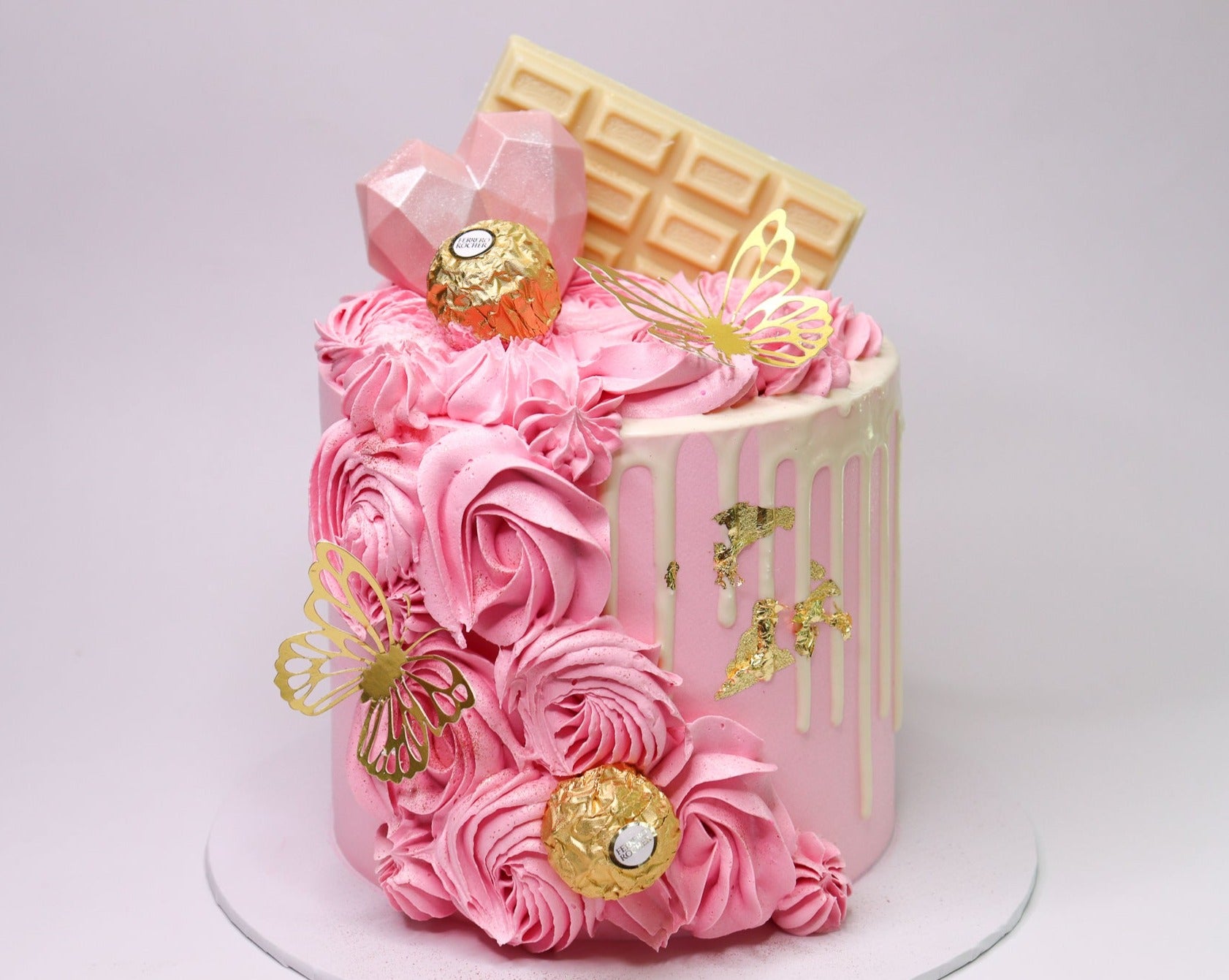 80 Rose Garden Pink Strawberry Cream Cake Half Kg Eggless | Birthday Cake |  Anniversary Cake | Next Day Delivery : Amazon.in: Grocery & Gourmet Foods