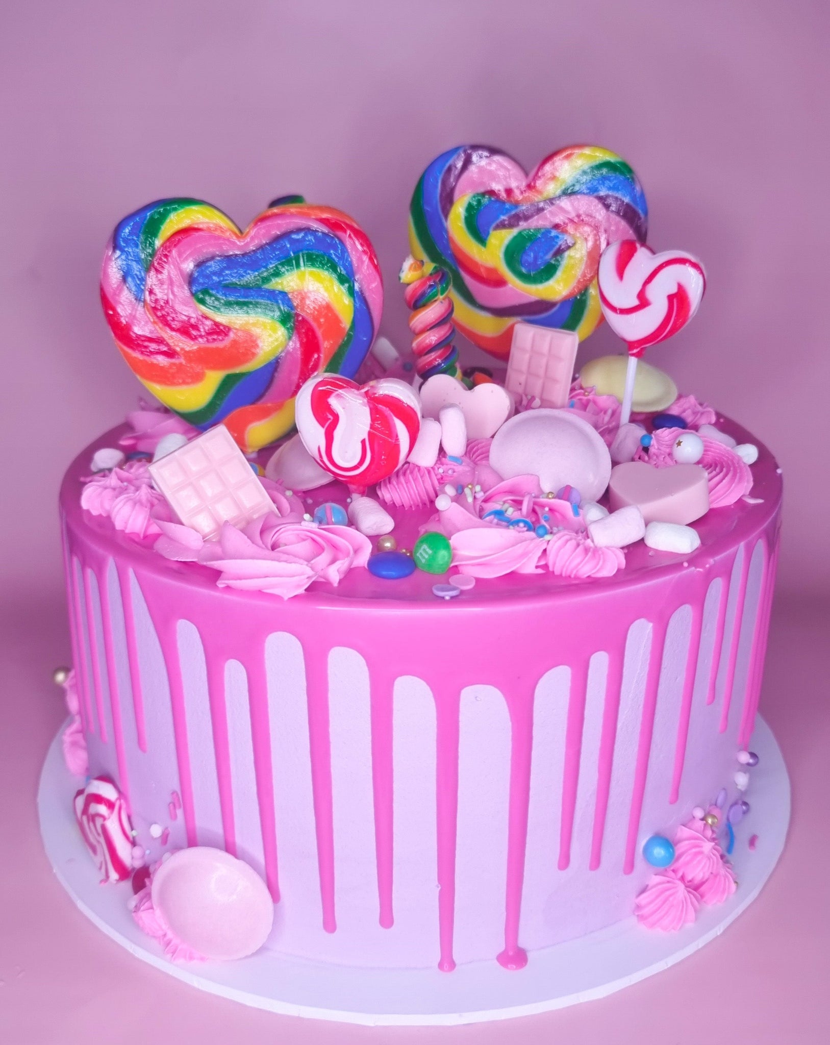 Candy Lane Drip Cake – The Cupcake Factory